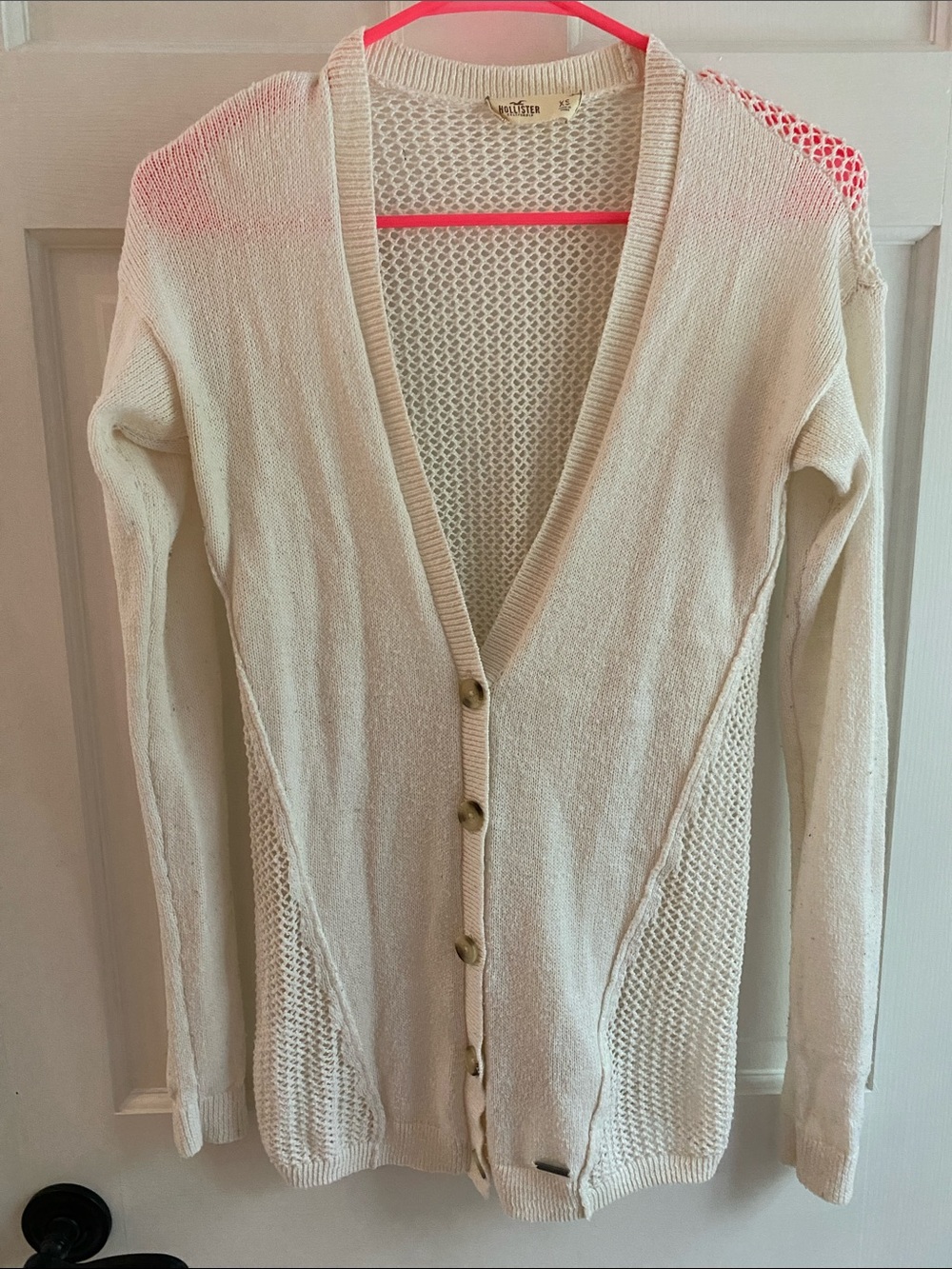 Hollister Cream Knit Cardigan | Size XS